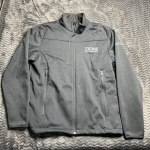 Men Eddie Bauer Trail Soft Shell Jacket Black Full Zip size M